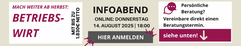 Dieser Banner führt zur Anmeldung zum Infoabend.